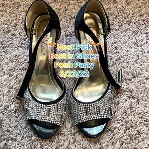 Ankle Straps Rhinestone Details Women’s Party Dress Heels